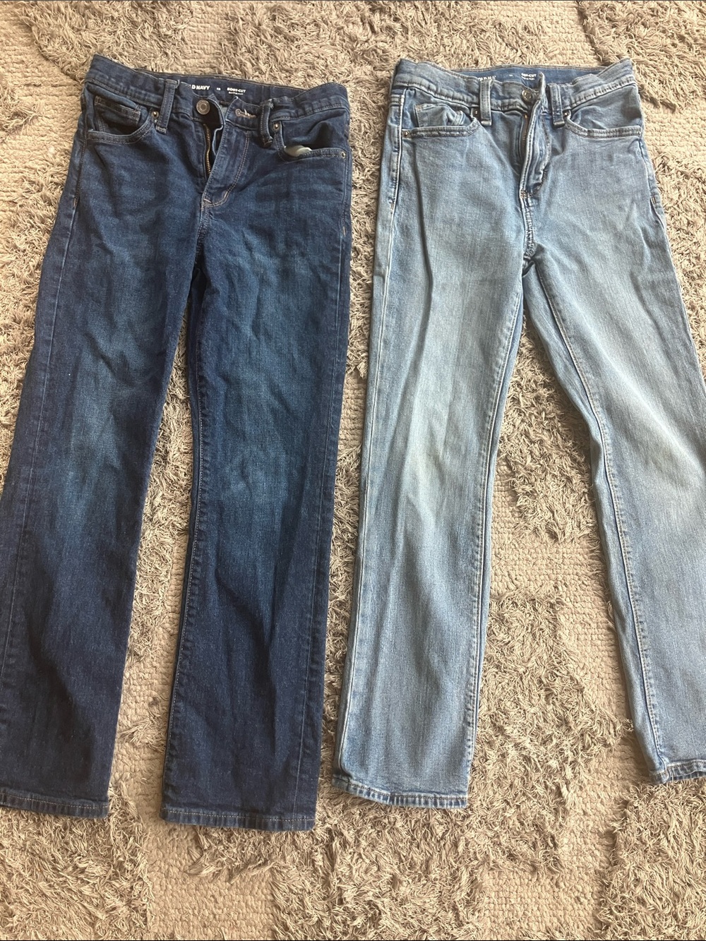 Old Navy Straight Jeans Duo — Dark Blue & Light Blue
